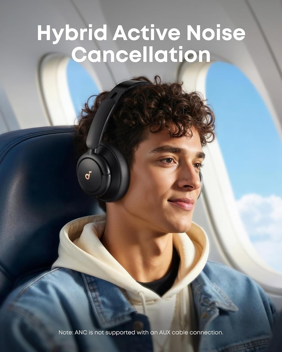 Anker Life Q30 Hybrid Active Noise Cancelling Headphones - Black