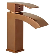 Marella 6" Single Hole Bathroom Sink Vanity Faucet, Copper Finish