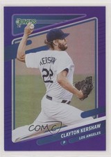 2021 Panini Donruss Variation Holo Purple Clayton Kershaw #105 4m3