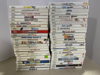 Wii Video Game Lot Mario Kart Sonic Animal Crossing