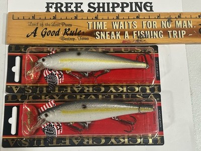 LOT OF 2 LUCKY CRAFT POINTER 128SP 1OZ PT128SP-SEXY CHARTRUSE SHAD COLOR NIPS
