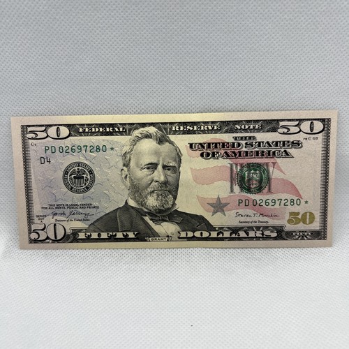 Series 2017A US Fifty Dollar Bill Star Note $50 Cleveland PD 02697280* - Picture 1 of 2