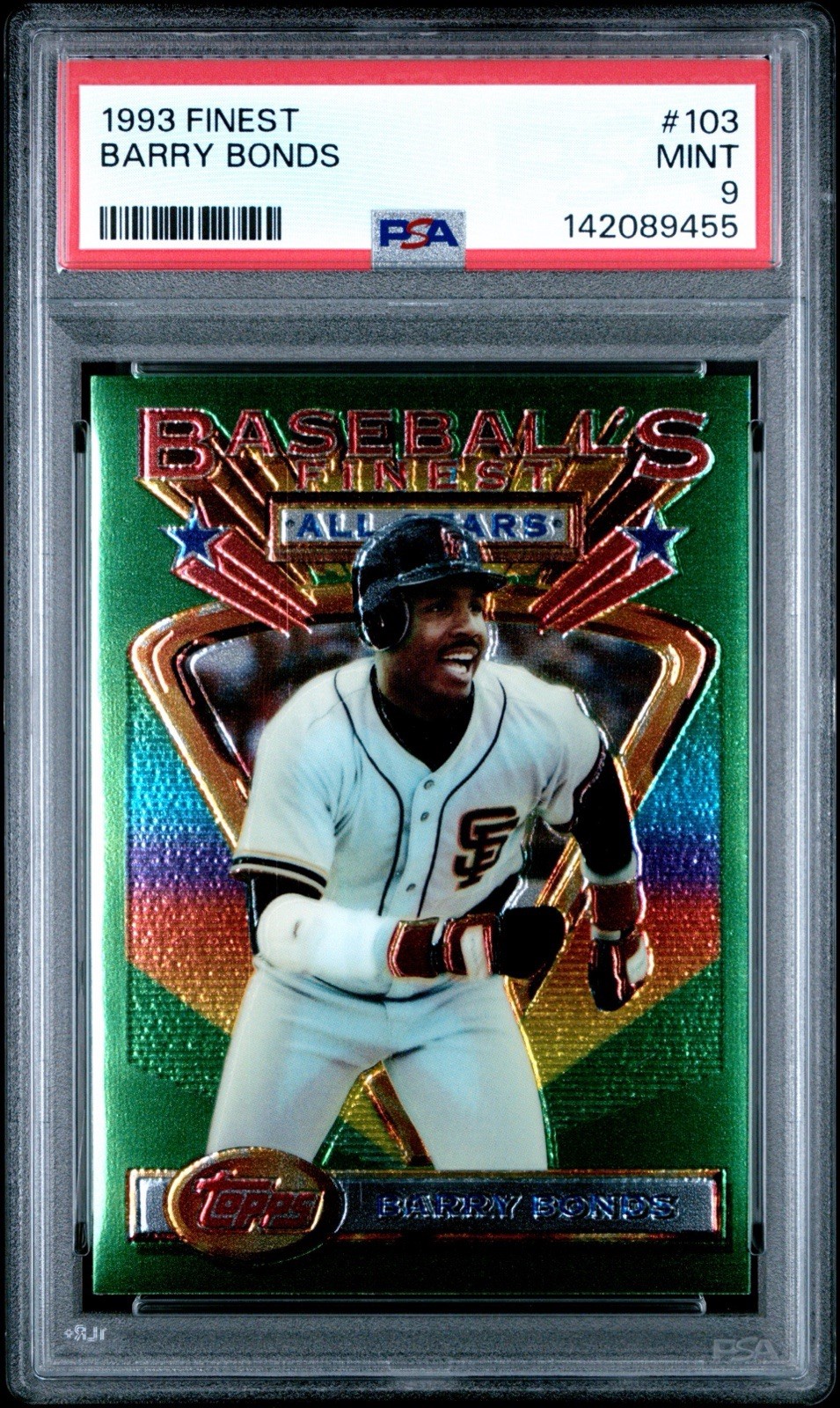 1993 Topps Finest Baseball's Finest Barry Bonds #103 PSA 9 Newly Graded Mint