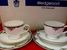 WEDGWOOD Cup Saucer Plate Set of 2 WEDGWOOD