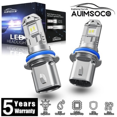 Pair 9007 LED Headlight Kit Bulbs For Ford E-350 Club Wagon 2002-2005 72000LM
