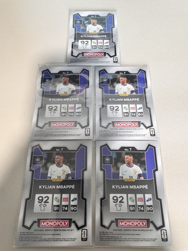 Panini Prizm Monopoly Kylian Mbappé France Sports Trading Card Lot