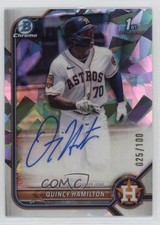 2022 Bowman Chrome Prospect Atomic Refractor 25/100 Quincy Hamilton Auto 0x1z