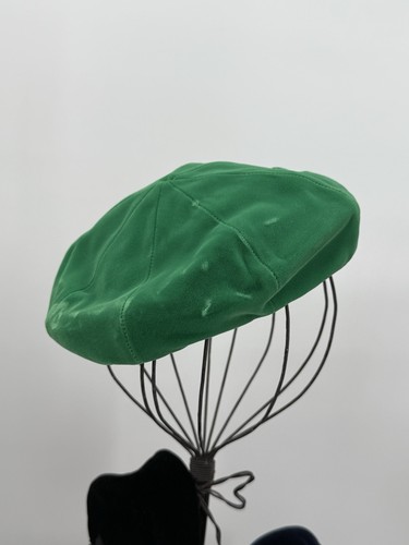 Lot Of 3 Vintage Ladies Velvet Berets Black B Forman, Green Velvet, Navy Blue - Picture 3 of 24