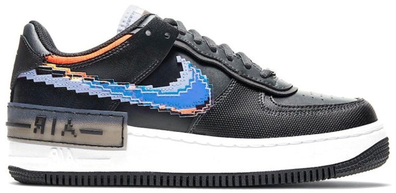 Nike Air Force 1 Shadow SE Pixel Swoosh - Off Noir W for sale | eBay