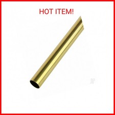 K S 8130 Round Brass Tube, 7/32" OD x 0.014" Wall x 12" Long, 1 Tube, Made in US