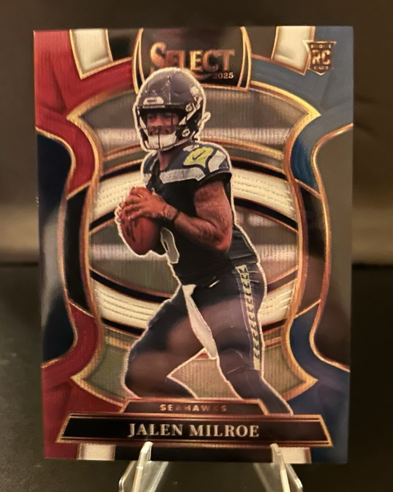 2025 Panini Select - Concourse Jalen Milroe #14 Tri-Color Prizm 15/399 (RC)