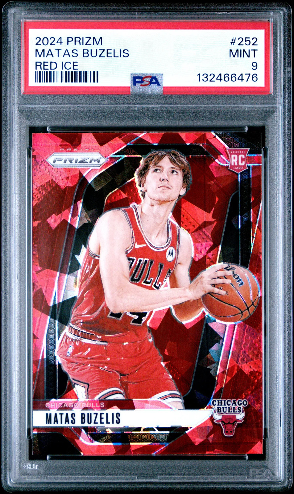 2024 Panini Prizm Matas Buzelis Red Ice #252 PSA 9