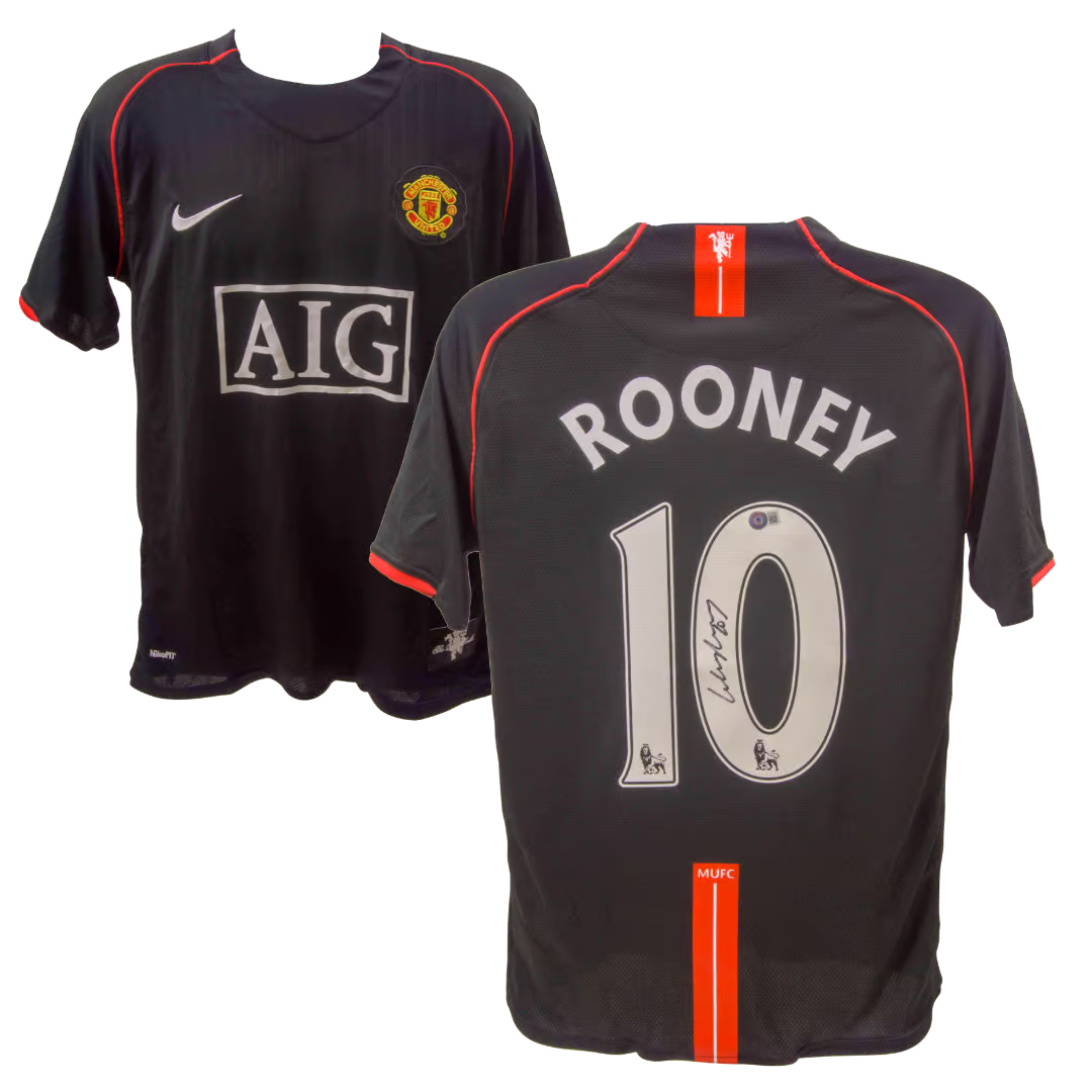 Wayne Rooney Signed Manchester United Away Soccer Jersey #10 with
