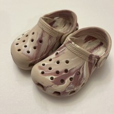 Crocs Children's Slip-On Clogs Pink Tie Dye Size C5 Used