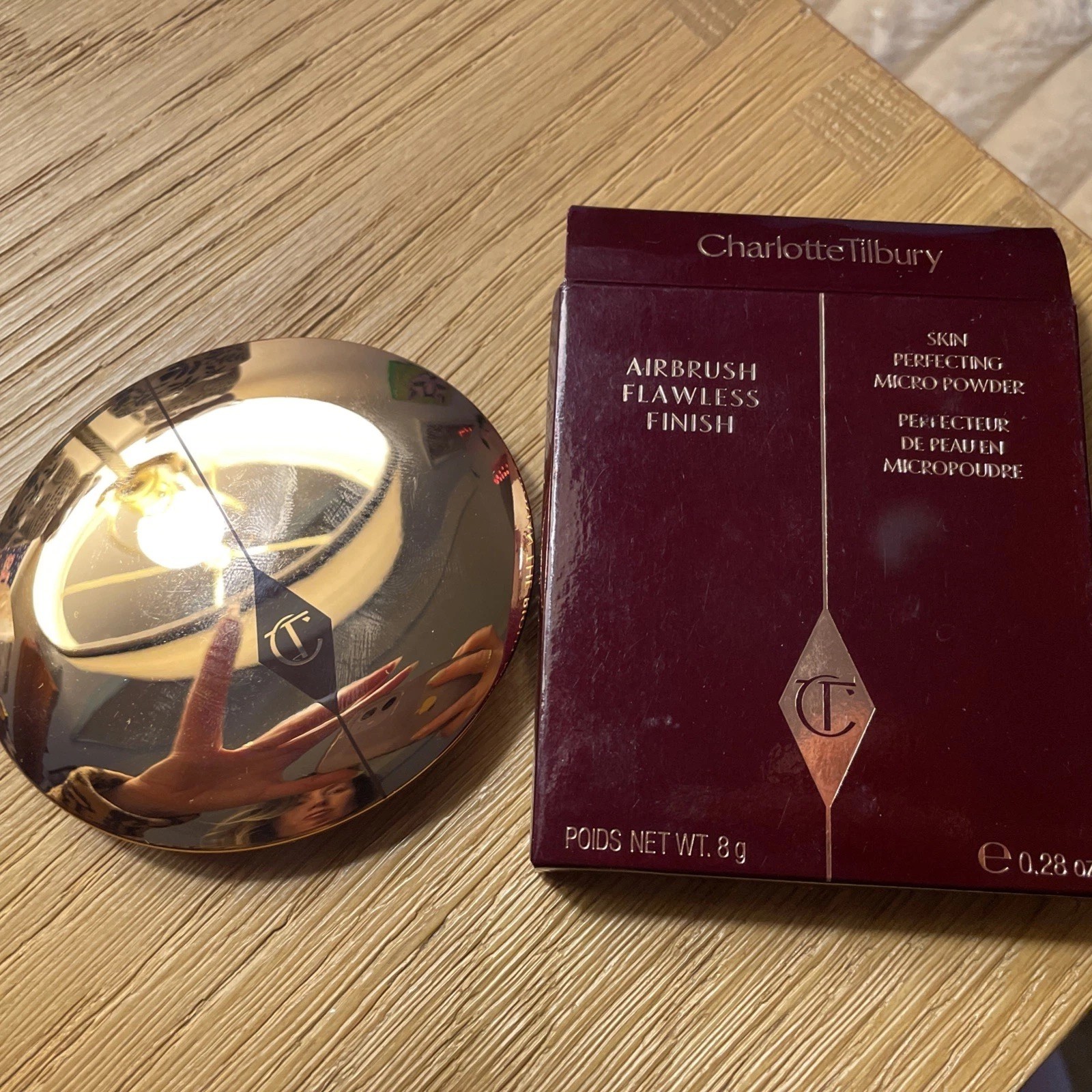 Charlotte Tilbury Airbrush Flawless Finish Setting Powder 1 Fair 0.28oz/8g Full