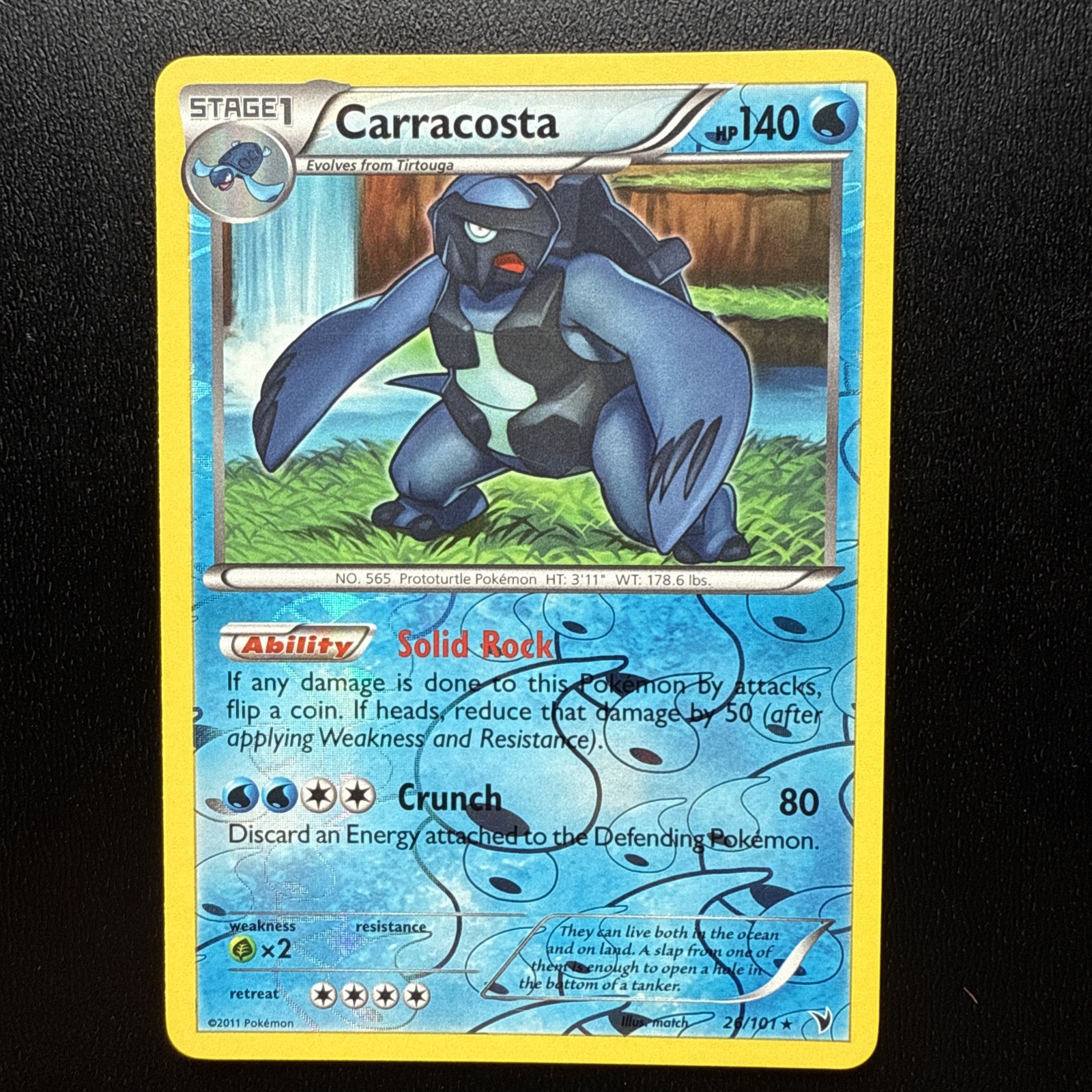 FREE SHIPPING Carracosta 26/101 Noble Victories Reverse Holo LP Pokemon TCG