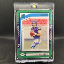 2024 Panini Rated Rookie - J.J. McCarthy Green Press Proof RC Auto #303