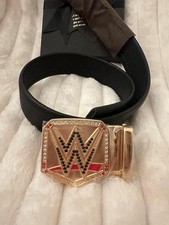WWE Championship Gold Wrestling Belt – Metal Buckle & Leather Strap