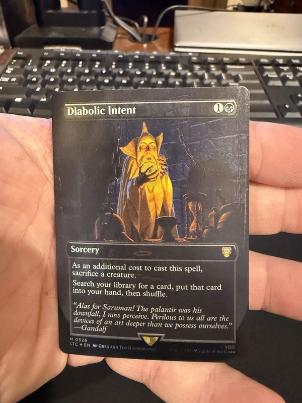 Diabolic Intent (Borderless Foil) Lord of the Rings 526 NM