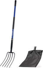 5-Tine Pitchfork for Gardening, 57-Inch Heavy Duty Garden Fork with Fiberglass H