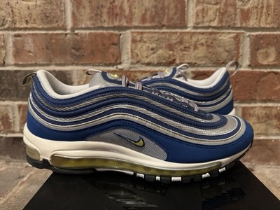 New 10 Nike Air Max 97 OG Atlantic Blue Voltage Yellow Silver