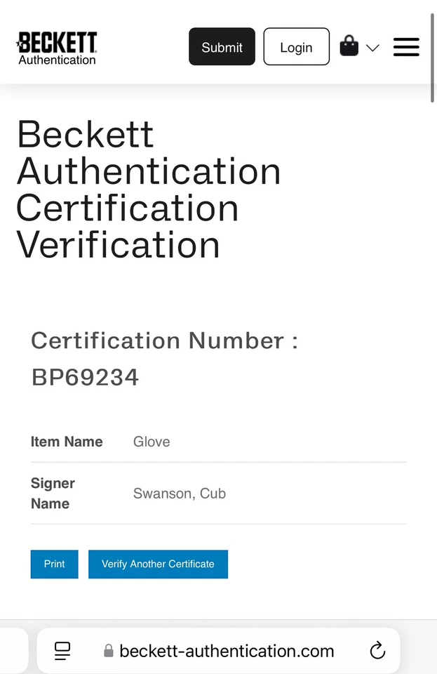 Guante UFC autografiado firmado por Cub Swanson IP Beckett certificado de autenticidad BAS d Foto 3 de 3