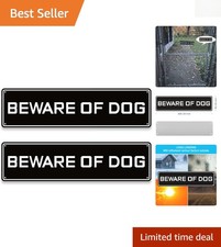 2 Pack Rust-Resistant 'Beware of Dog' Aluminum Signs - Weatherproof  Durable
