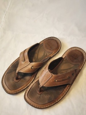 Margaritaville Mens Size 10 Leather Sandals | Brown Grove  display picture 3