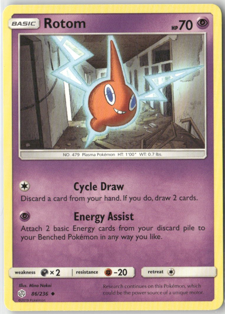 Rotom 86/236 Uncommon Cosmic Eclipse Pokemon Near Mint