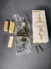 Vintage NuTone PB-5L Pushbutton Lighted Door Bell Gold Finish NOS