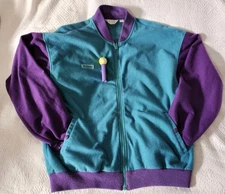 1980-90s Columbia Removable Fleece Liner Radial Slv Men’s L Full Zip Purple Teal