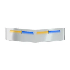TSUN-K52AB KW. 13″ Curved Glass Post-Mount Louvered Sun Visor – Dual Glow St