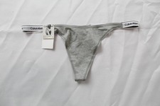 Calvin Klein Women's Icon Logo Dipped String Thong NN7 Heather Grey Medium NWT
