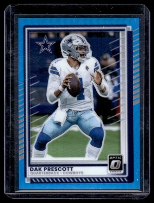 2025 Donruss Optic Neon Blue Dak Prescott 073/399 Dallas Cowboys #81