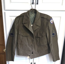 US Army Korean War Wool Ike Jacket Sz 40-R STAFF SGT-31st  Regiment (POLAR BEAR)