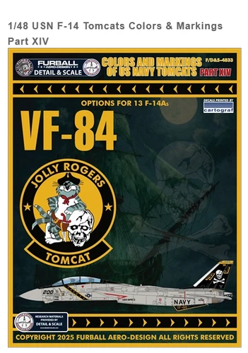 Furball 1/48 decals USN F-14 Tomcats Colors & Markings Part XIV - FDS48-033