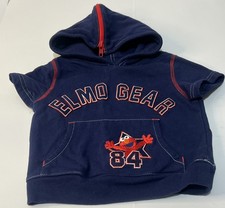 Vintage Y2K Sesame Street Elmo Embroidered Character Hoodie 12MO Boys Toddler