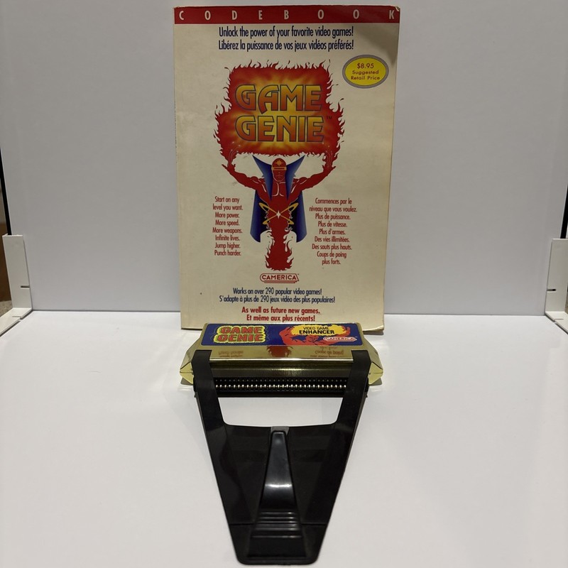 Nintendo NES Game Genie, Video Game Enhancer by Galoob 1990, Original Code Book