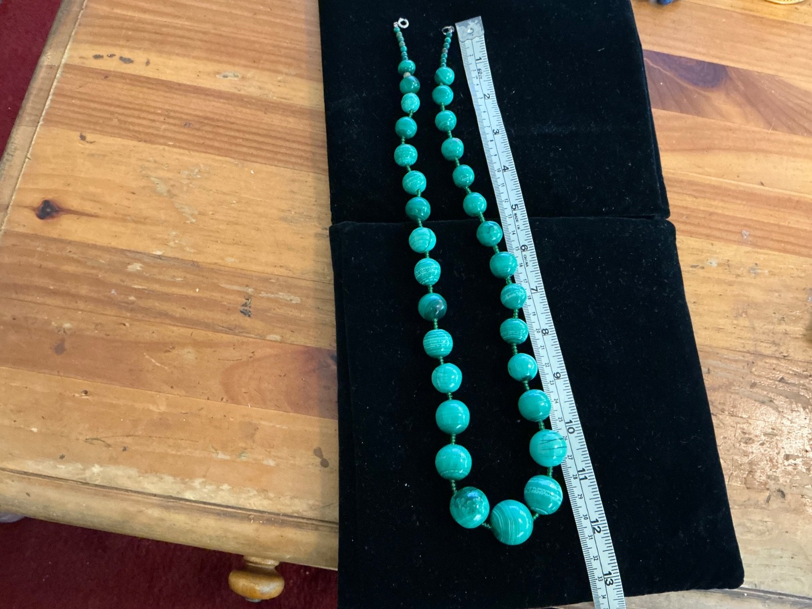 Malachite Gemstone Statement Strand Necklace - image 2