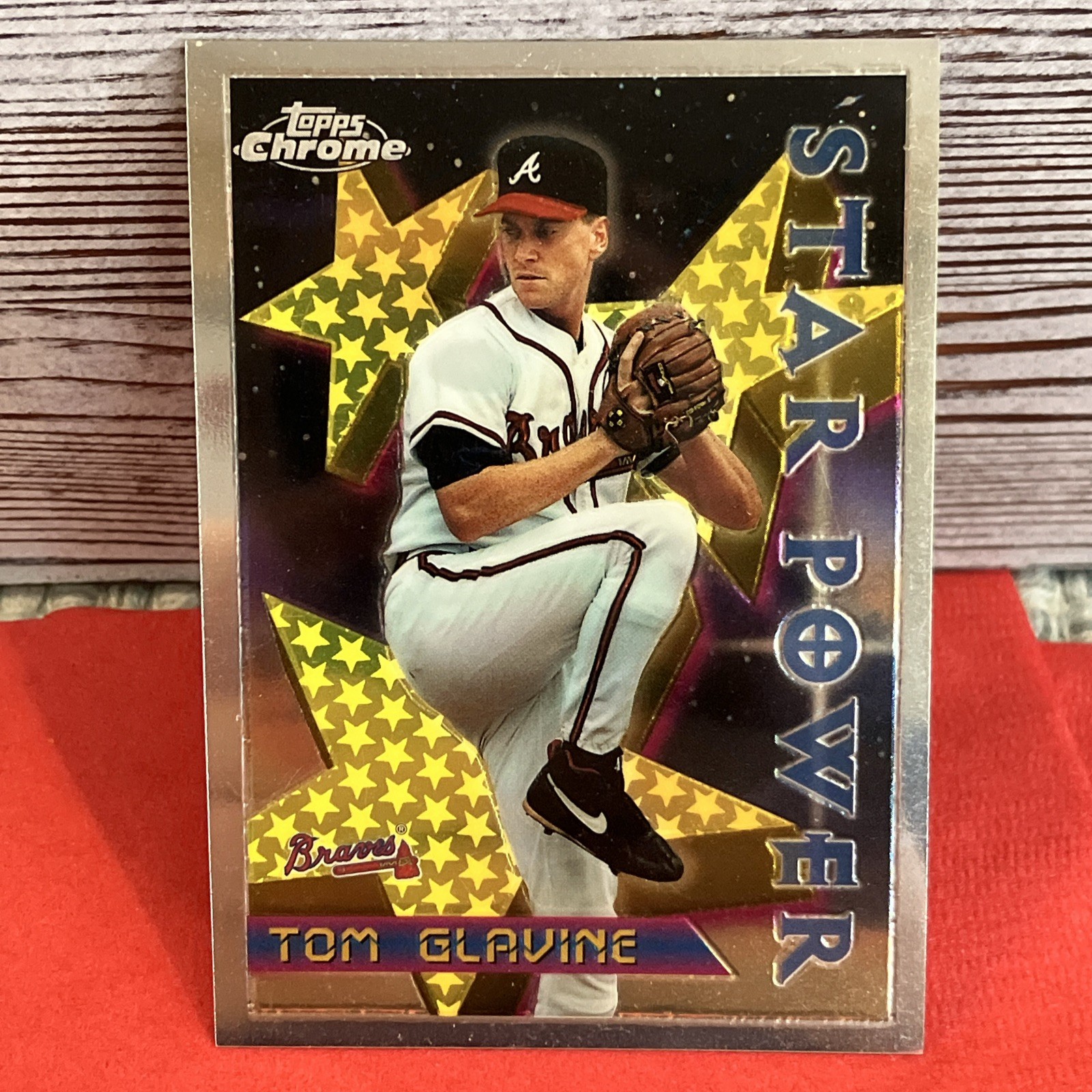 1996 Topps Chrome Tom Glavine Braves Star Power