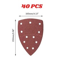 40x Mixed Mouse Sanding Sheets For Black and Decker Palm Sander Pads Sandpaper.