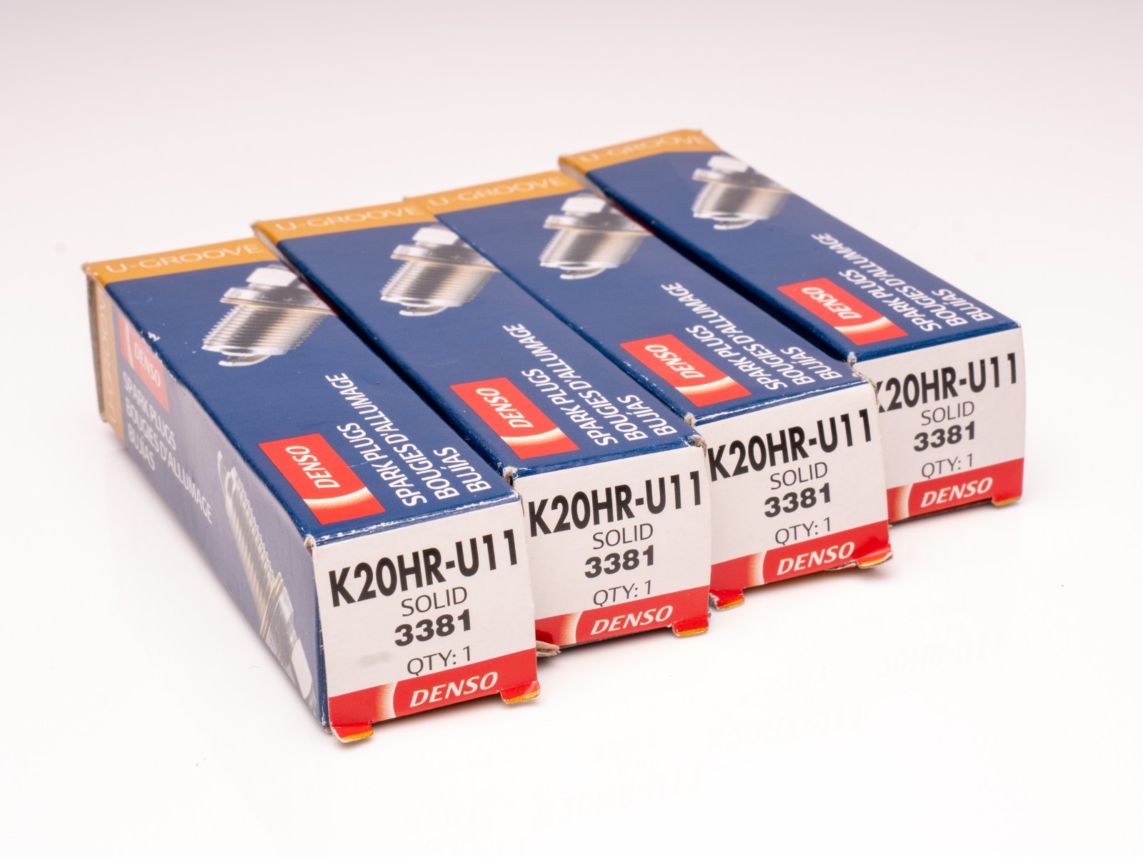 Genuine DENSO K20HR-U11 Spark Plugs Set of 4