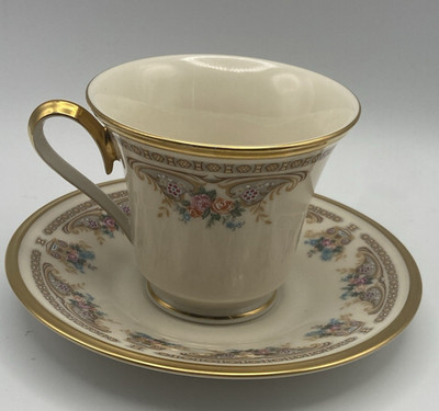 Lenox Versailles Teacup Cup & Saucer Set Tea Quiet Luxury Elegant Dinner