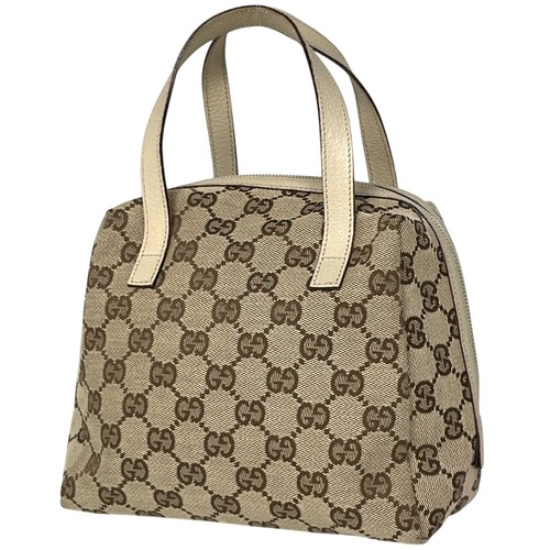 Gucci Hand Bag GG pattern GG canvas Beige White 124542 Women