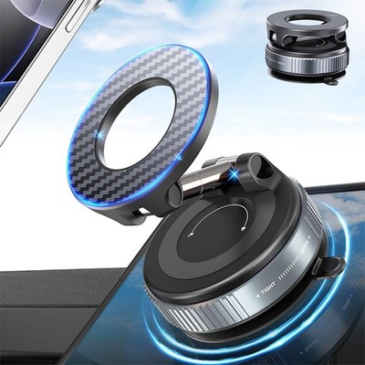 Foldable Vacuum Magnetic Phone Holder 360° Adjustable Suction Cup Mount Stand