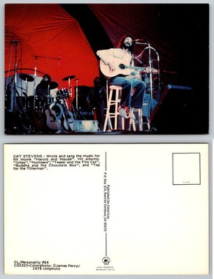 Cat Stevens Live Concert 1978 Postcard Yusuf Islam Folk Rock Music Uniphoto
