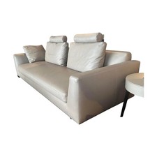 Walter Knoll Sofa Tama Living Leder Elen Taupe 1406 Beige Gestell Eiche 