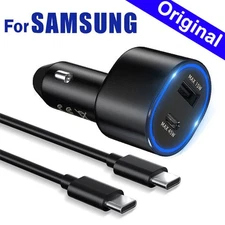 PD 45W Fast Car Charger & Type-C Cable For Samsung A56 A36 A06 A16 A55 A35 5G