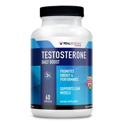 Real Science Nutrition Daily Boost Free Testosterone Booster for Men - Strong...