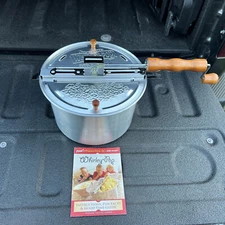 WHIRLEY POP Stove-Top Stainless Popcorn Maker NEW 6-Quarts